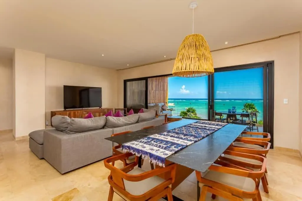 Stylish Apartment 3Br Beachview Villa Rooftop & Concierge تولوم